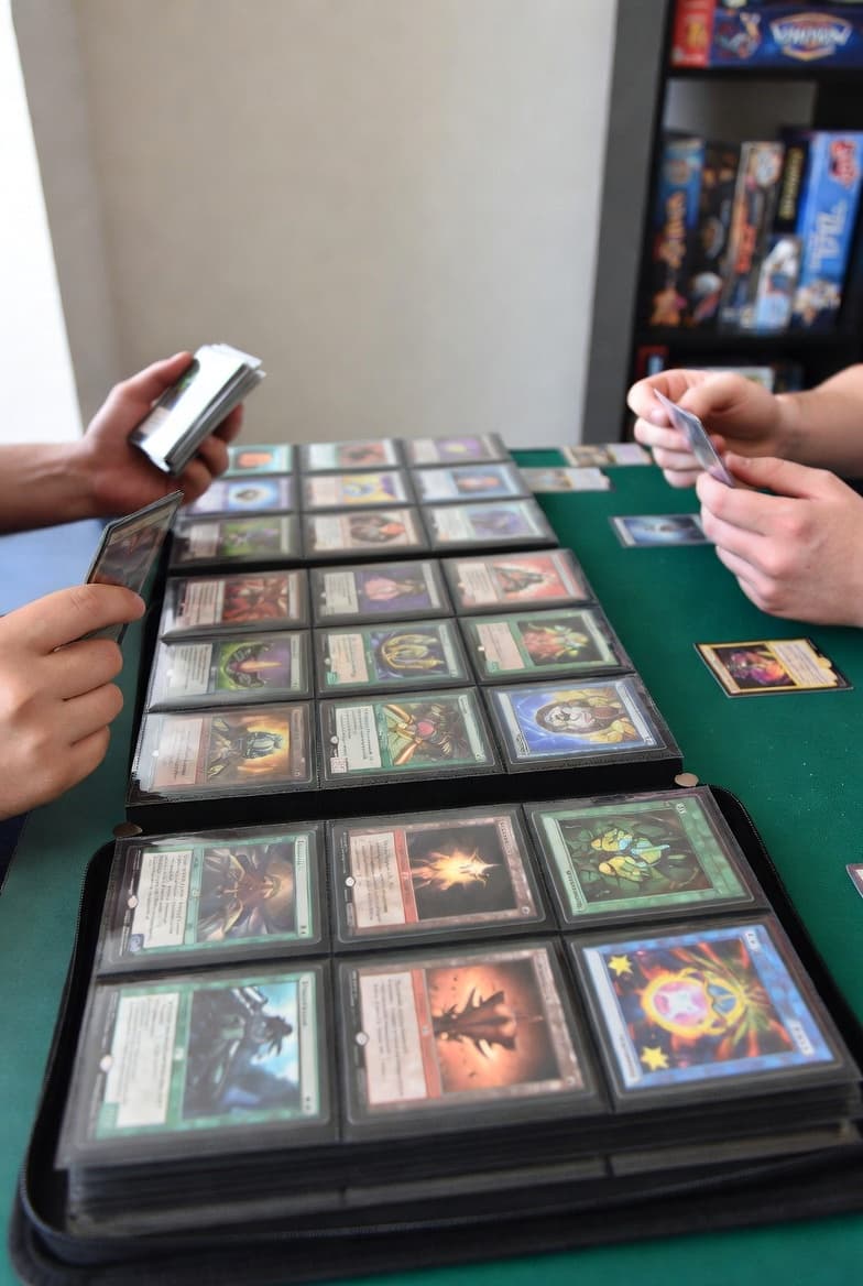 Friends trading cards