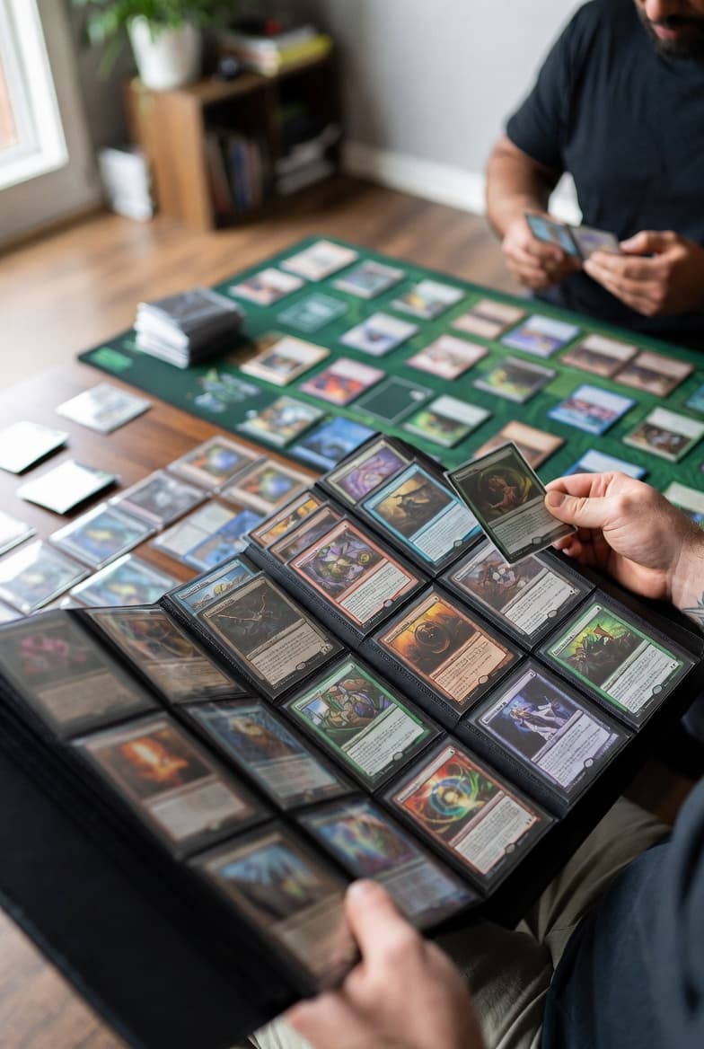 Organized trading card collection